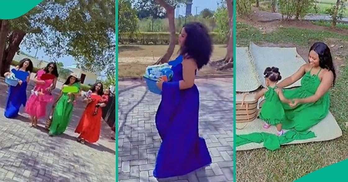 Single lady goes on picnic date with friends who are mothers Single lady goes on picnic date with friends who are mothers