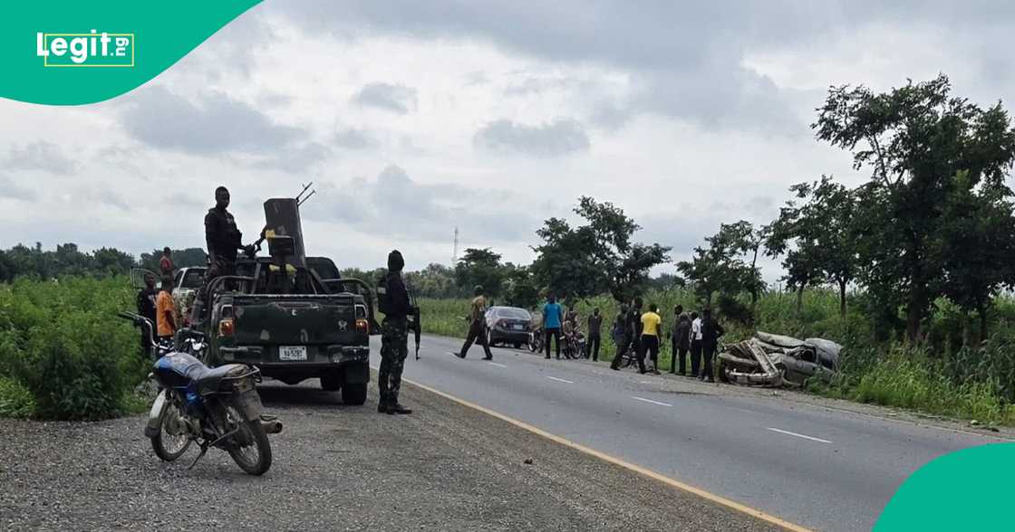 Lokacin da 'yan sanda suka isa wajen da 'yan bindiga suka yi hadari