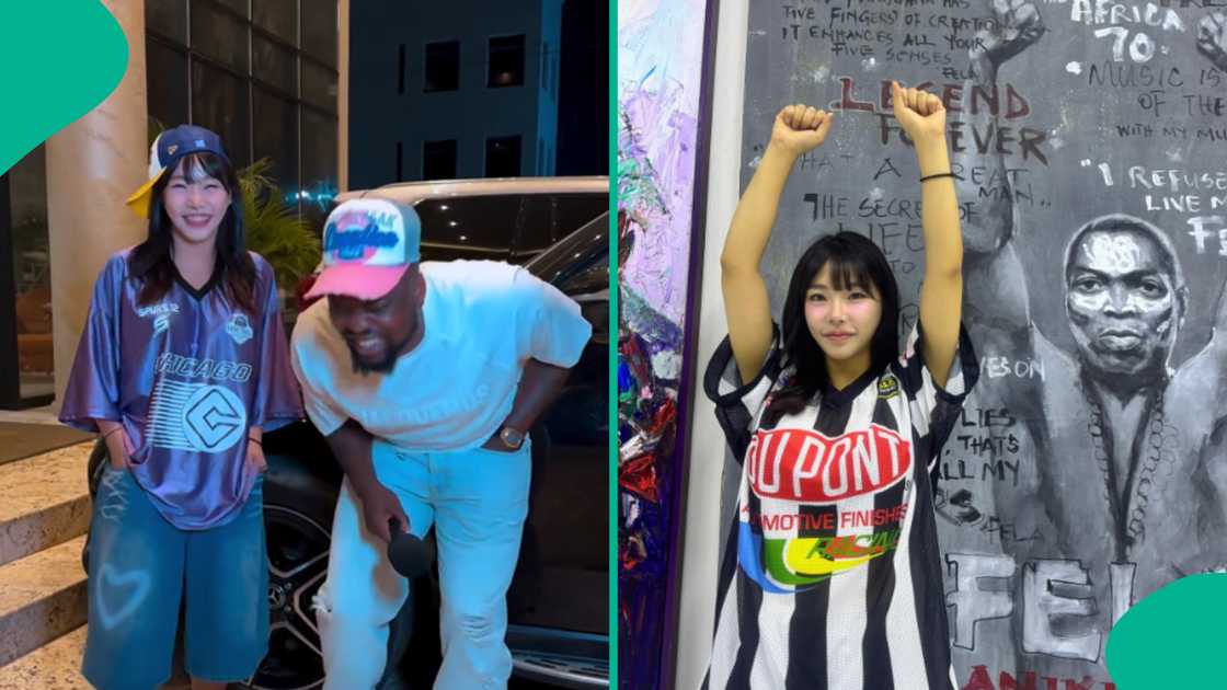 Egungun with Korean lady in love with Nigerian music Afrokitty. Egungun with Korean lady in love with Nigerian music Afrokitty.