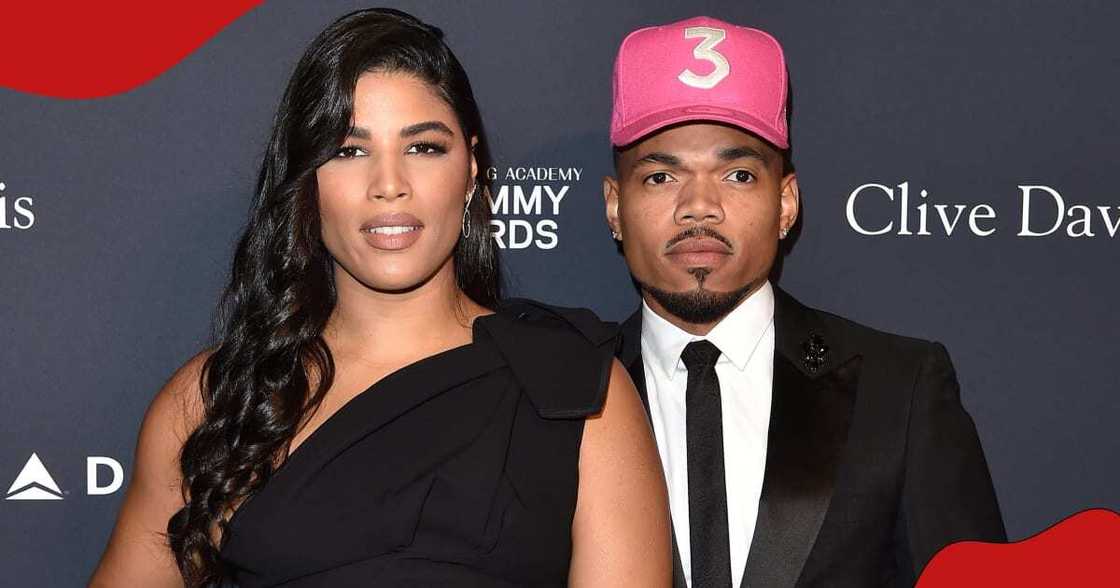 Kirsten Corley and Chance the Rapper during the Pre-GRAMMY Gala at The Beverly Hilton Hotel on January 25, 2020 in Beverly Hills, California.