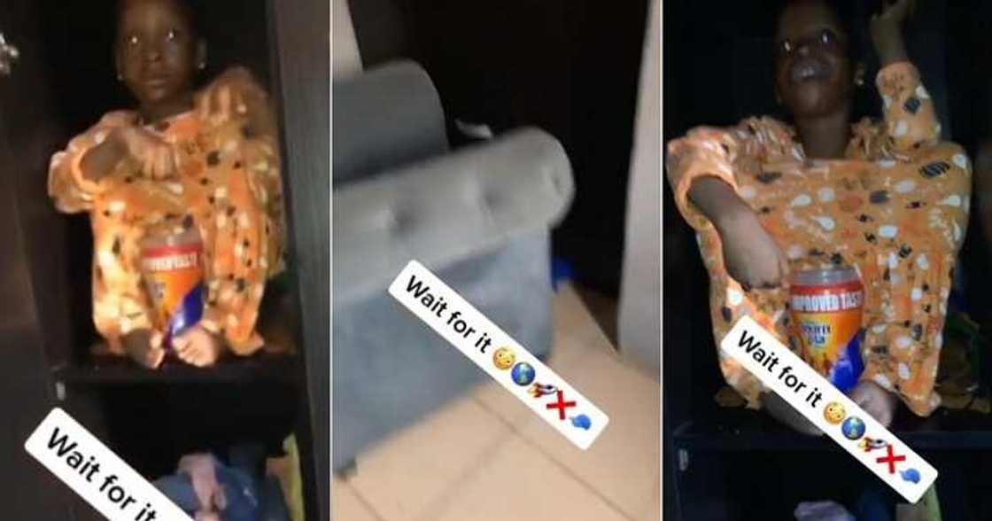 Dad nabs daughter stealing bournvita Dad nabs daughter stealing bournvita