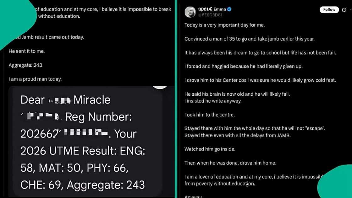 2026 UTME: 35-year-old candidate finally shares his JAMB score online
