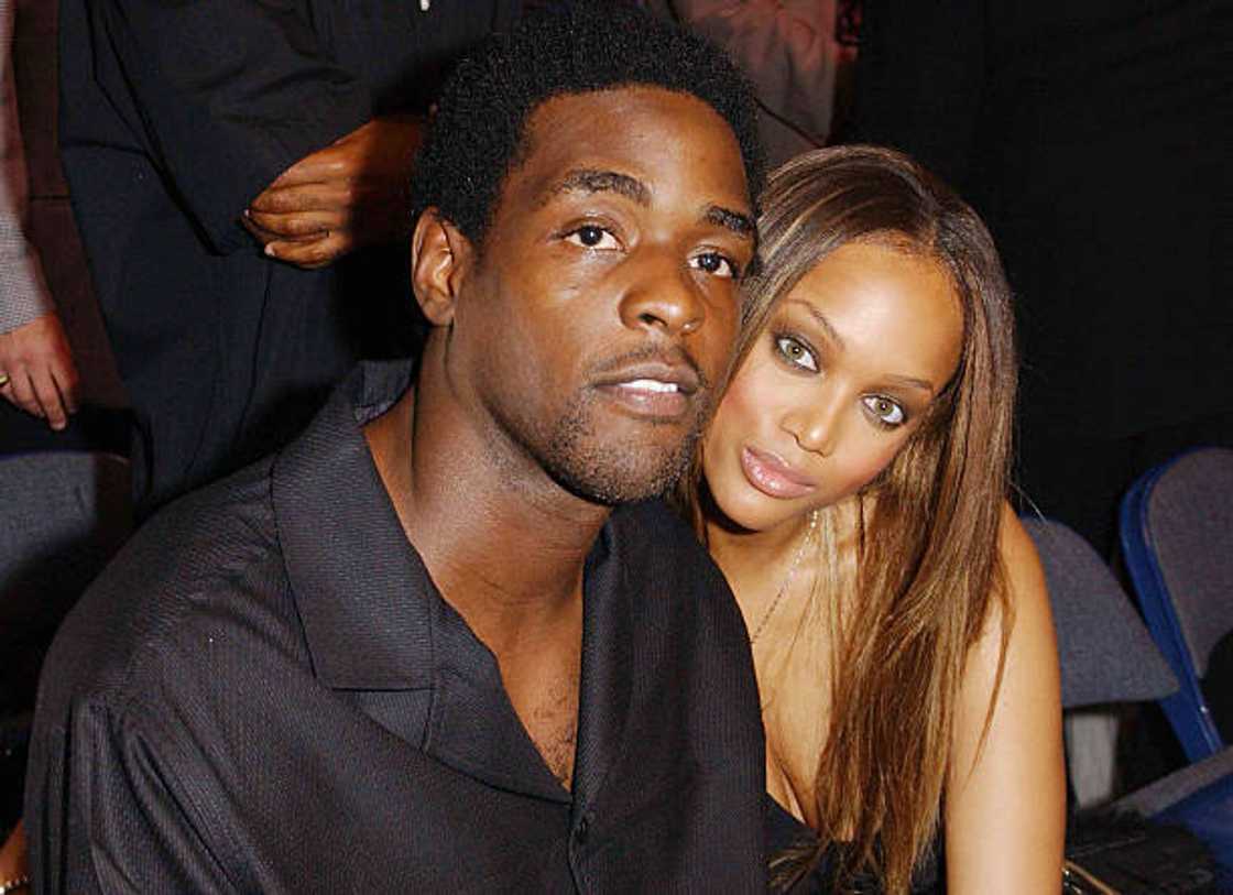 Chris Webber and Tyra Banks in Memphis, Tennessee.