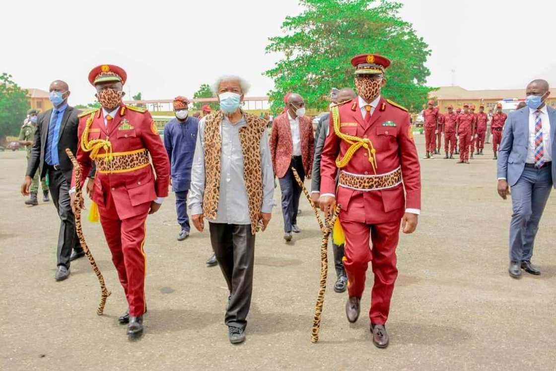 Abuse your uniform and be struck by god of iron, Soyinka tells Amotekun corps Abuse your uniform and be struck by god of iron, Soyinka tells Amotekun corps