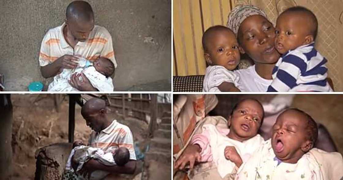 wife falls into coma, caring husband, twin babies