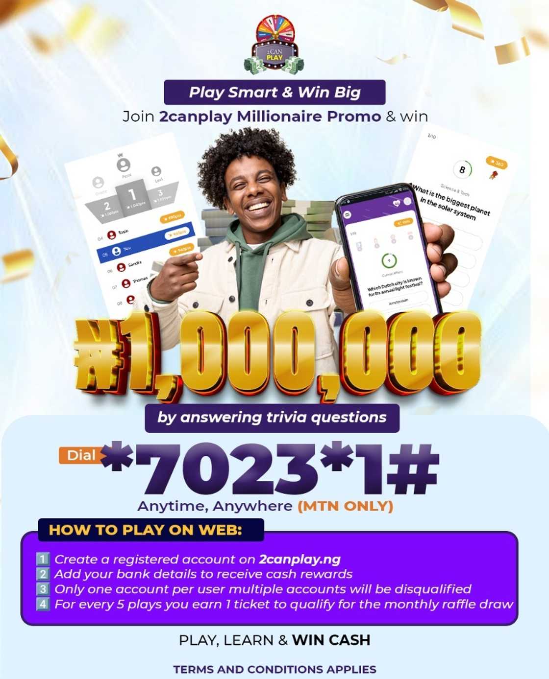 Markov Games’ millionaire promo is here to reward you for answering simple questions.