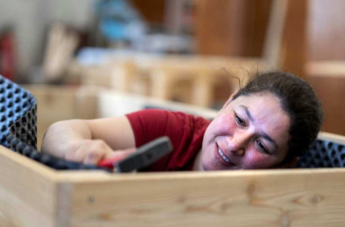 Yasemin Yaman does carpentry and sewing and has overcome depression Yasemin Yaman does carpentry and sewing and has overcome depression