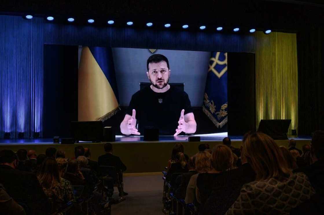 Ukraine President Volodymyr Zelensky 
addressed the Ukraine Recovery Conference on Monday Ukraine President Volodymyr Zelensky 
addressed the Ukraine Recovery Conference on Monday