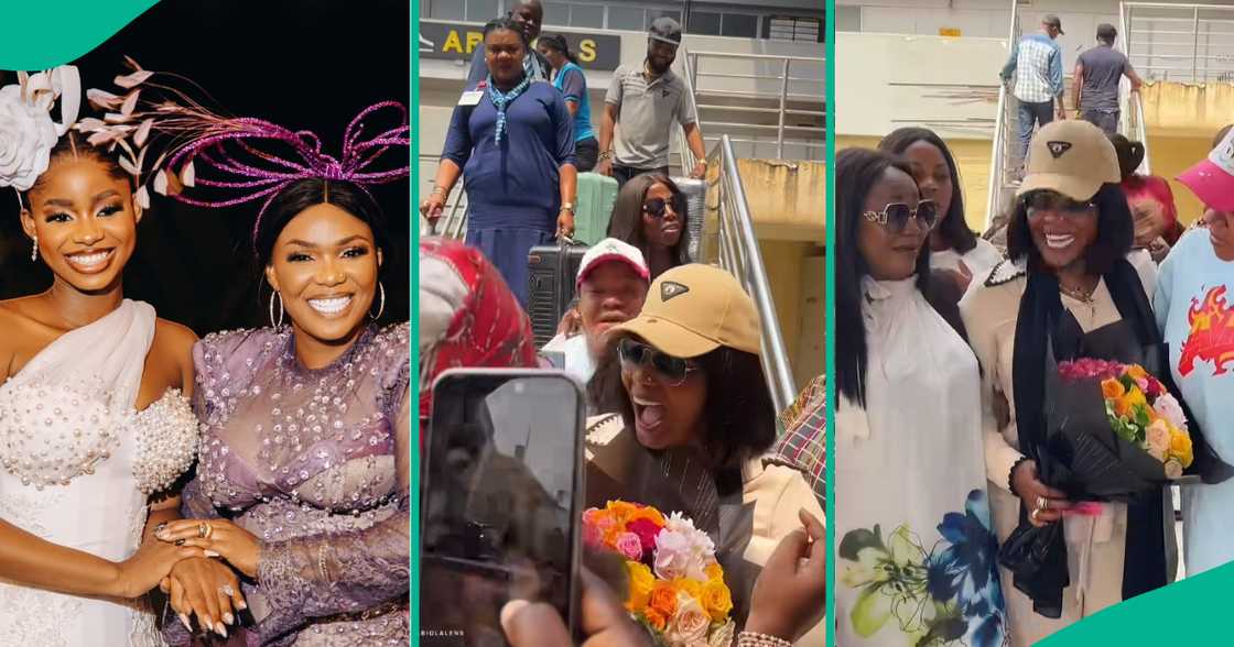 ybao Ojo shares video of her return to Nigeria after Priscilla's wedding.