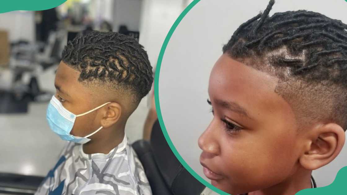 Short dreads fade haircut for kids