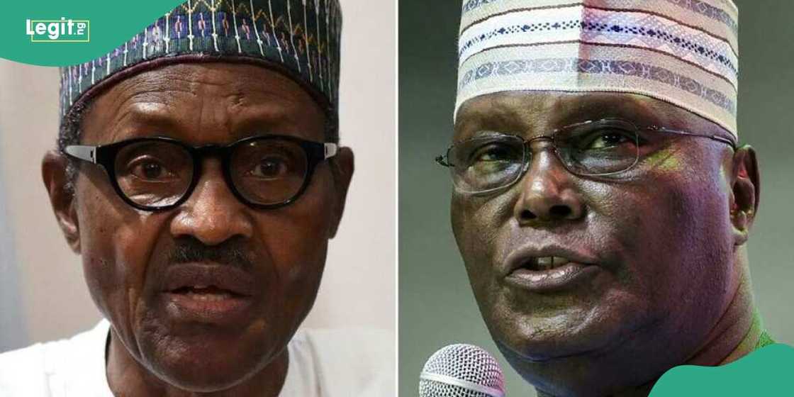 Immediate past president Muhammadu Buhari and former VP Atiku Immediate past president Muhammadu Buhari and former VP Atiku