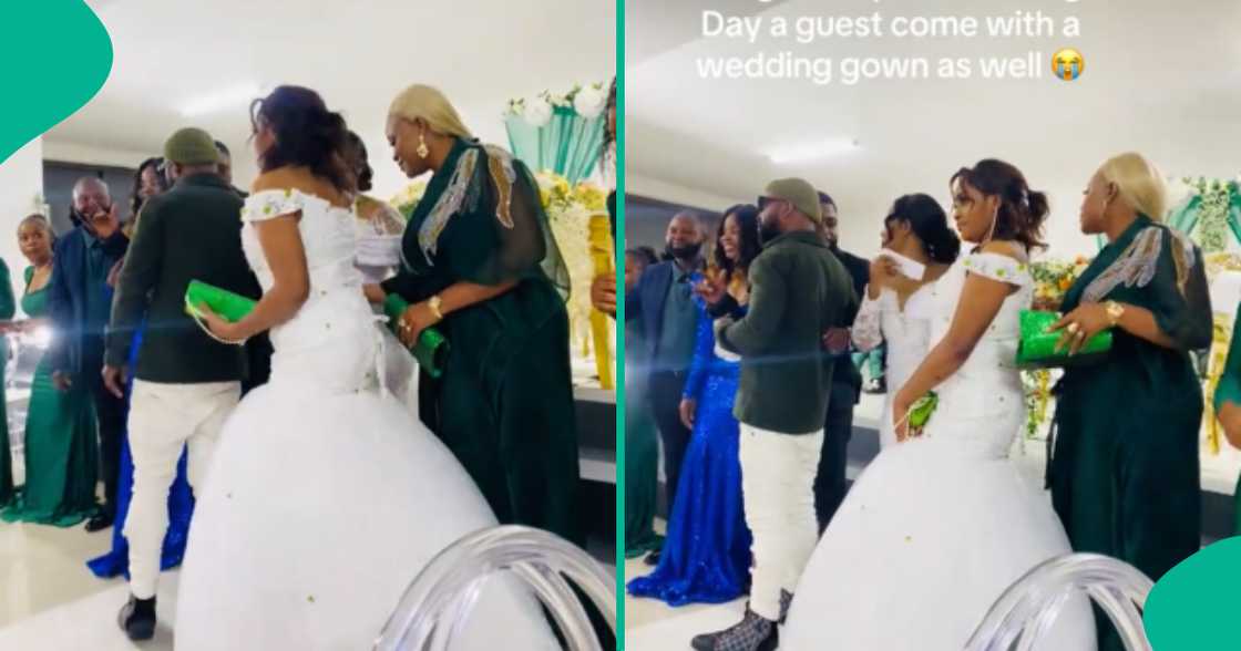 Lady appears in 'wedding gown' at marriage ceremony of someone else, video emerges online Lady appears in 'wedding gown' at marriage ceremony of someone else, video emerges online