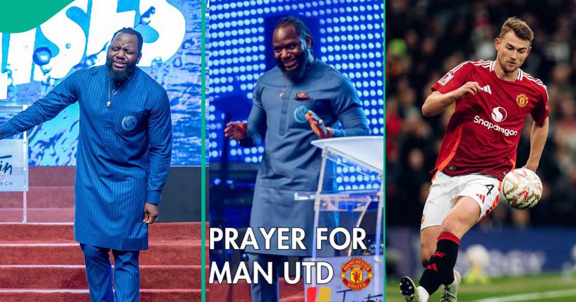 Pastor Jimmy Odukoya prays for Manchester United. Pastor Jimmy Odukoya prays for Manchester United.