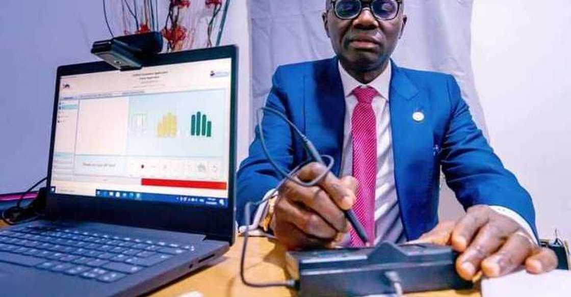 Sanwo-Olu renewing his LASSRA card info