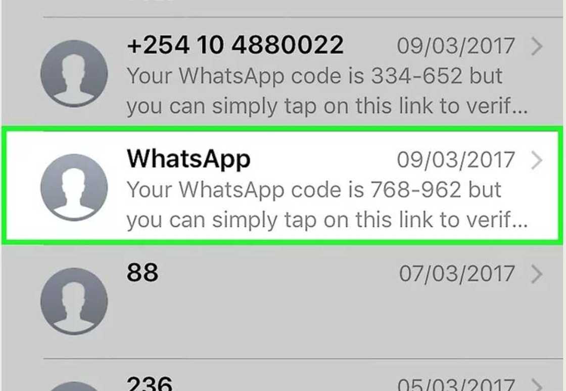 Step 6 in the creation of WhatsApp account Step 6 in the creation of WhatsApp account