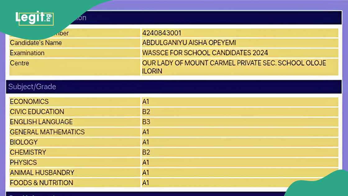 Brilliant girl scores 6 A1's in WAEC exams, shares how she did it