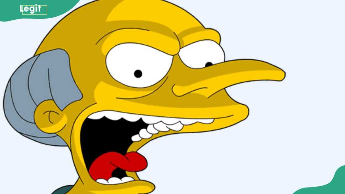 Mr. Burns looking surprised Mr. Burns looking surprised