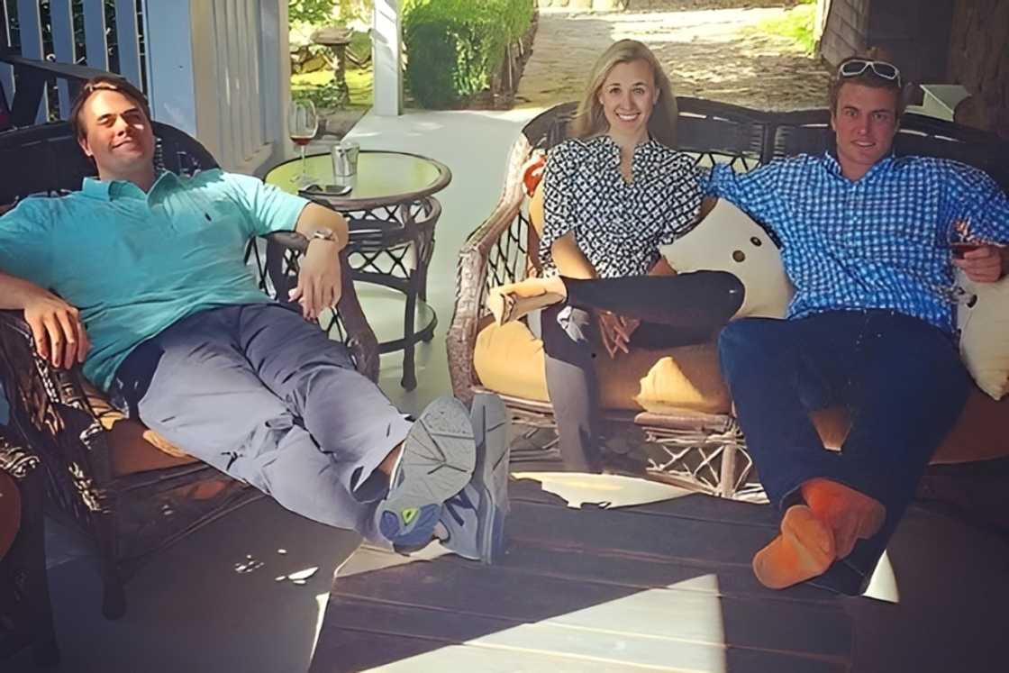 Shep Rose lounges with his brother and sister