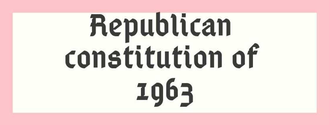 Republican constitution of 1963 Republican constitution of 1963