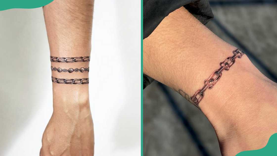 Cute chain bracelet tattoo