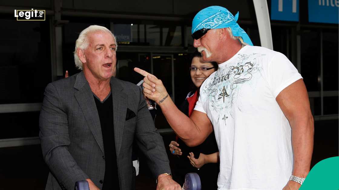 Hulk Hogan, Ric Flair, Sydney, WWE, Australia. Hulk Hogan, Ric Flair, Sydney, WWE, Australia.