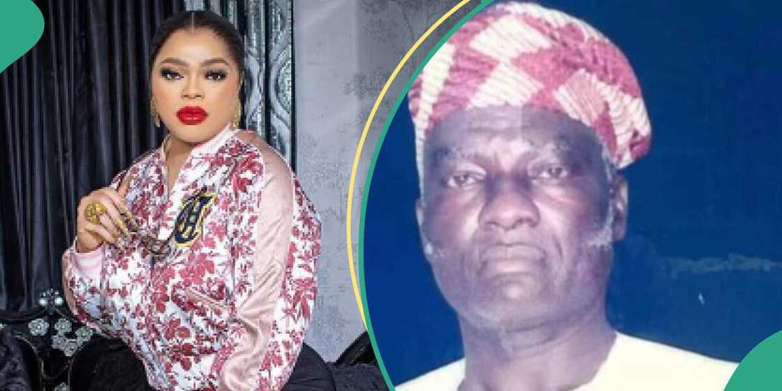 Crossdresser Bobrisky and his late dad Crossdresser Bobrisky and his late dad