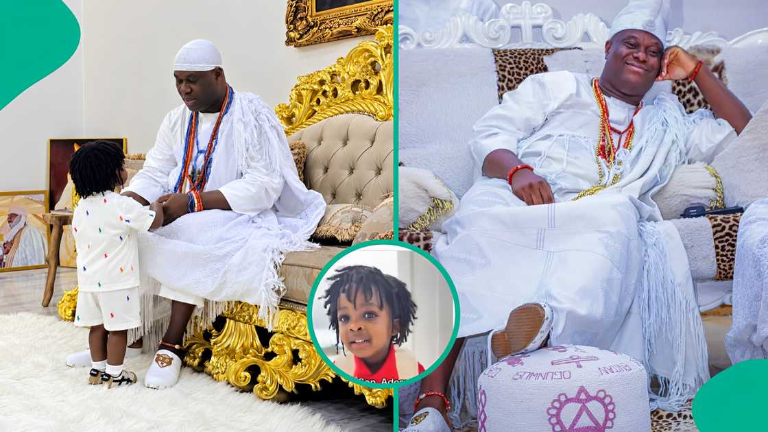 Ooni of Ife's young prince seen conversing in Yoruba language. Ooni of Ife's young prince seen conversing in Yoruba language.