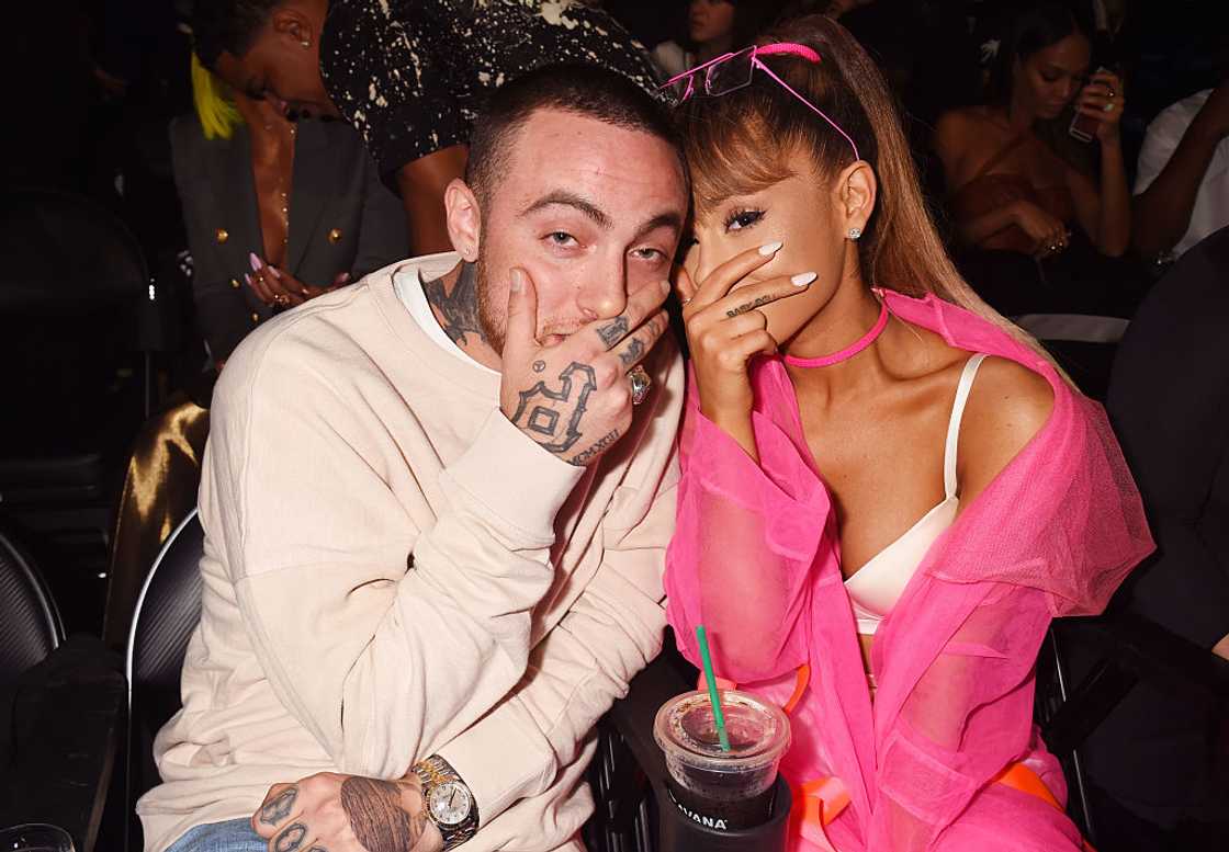 Mac Miller and singer Ariana Grande at Madison Square Garden Mac Miller and singer Ariana Grande at Madison Square Garden