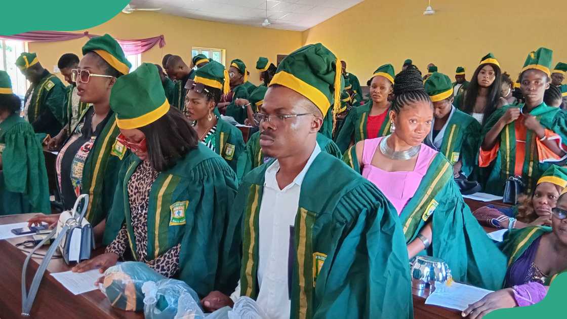 Ekiti State College of Health Science and Technology, Ijero-Ekiti students in graduation gowns.