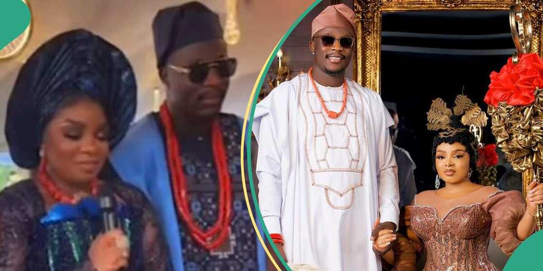 Video of BBNaija's Queen's traditional marriage emerges.