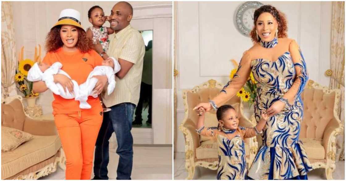 Actress Tricia Eseigbe welcomes twins. Actress Tricia Eseigbe welcomes twins.
