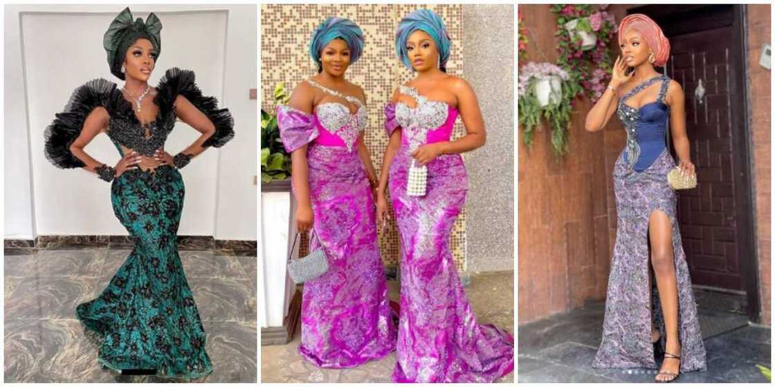 Photos of asoebi ladies.