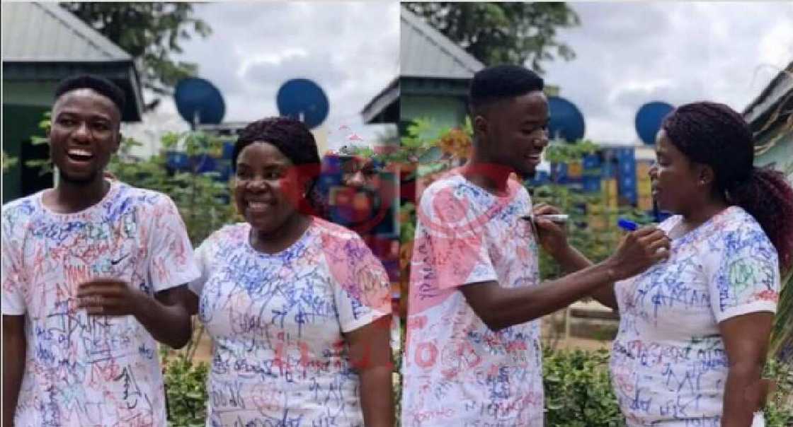Nigerian mun, Ogbonna Chinyere graduated from the Federal University, Wukari same day as her son Dennis Samuel Toochukwu. Nigerian mun, Ogbonna Chinyere graduated from the Federal University, Wukari same day as her son Dennis Samuel Toochukwu.