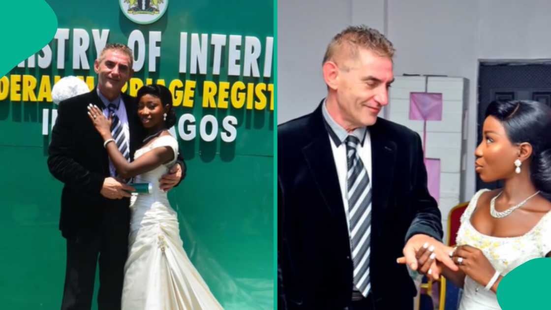 Lady overjoyed as she moves abroad with her husband.