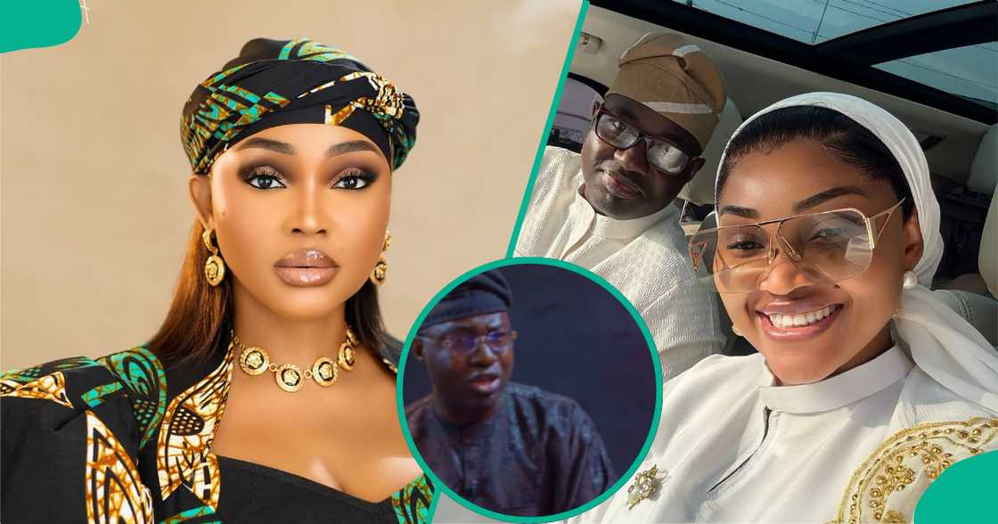 Kazim Adeoti shares absorbing  crushed   helium  joined  Mercy Aigbe.