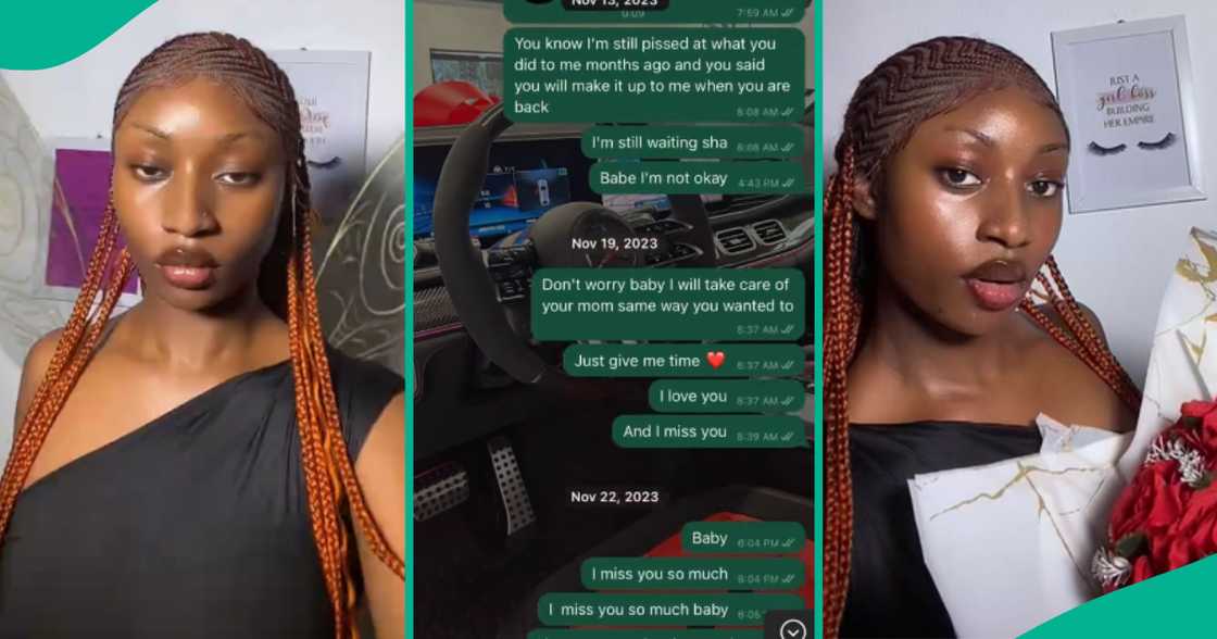 Lady shares messages she sent her boyfriend not knowing he was no more