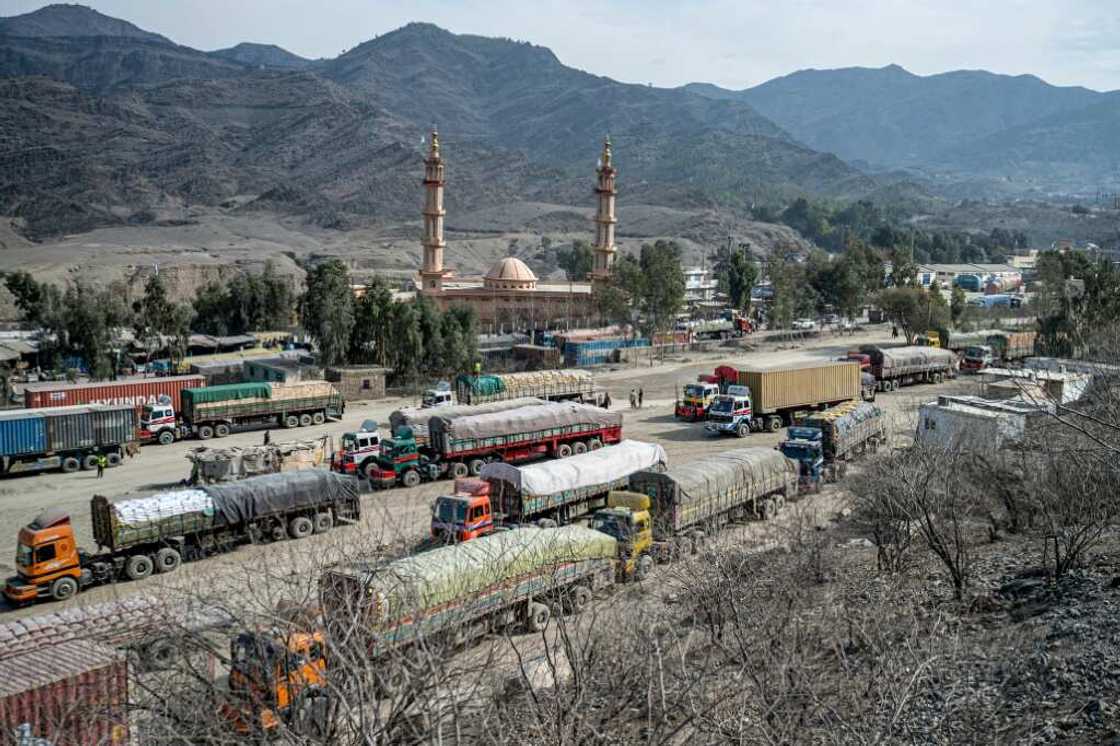 Imports usually consist of food including oranges and World Food Programme flour, while the exports lane is full of chromite and coal Imports usually consist of food including oranges and World Food Programme flour, while the exports lane is full of chromite and coal