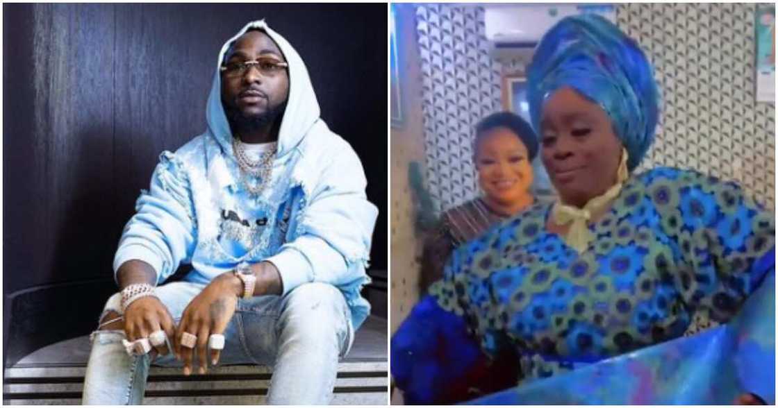 Nigerian singer Davido and Mama Rainbow