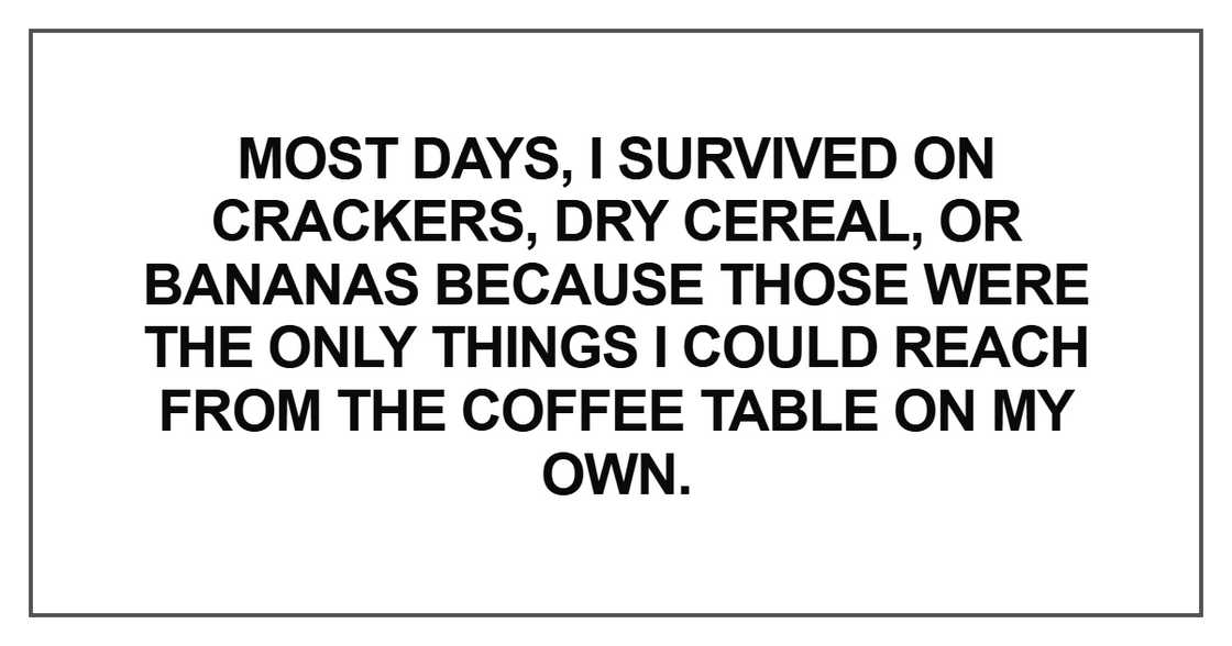 Most days, I survived on crackers