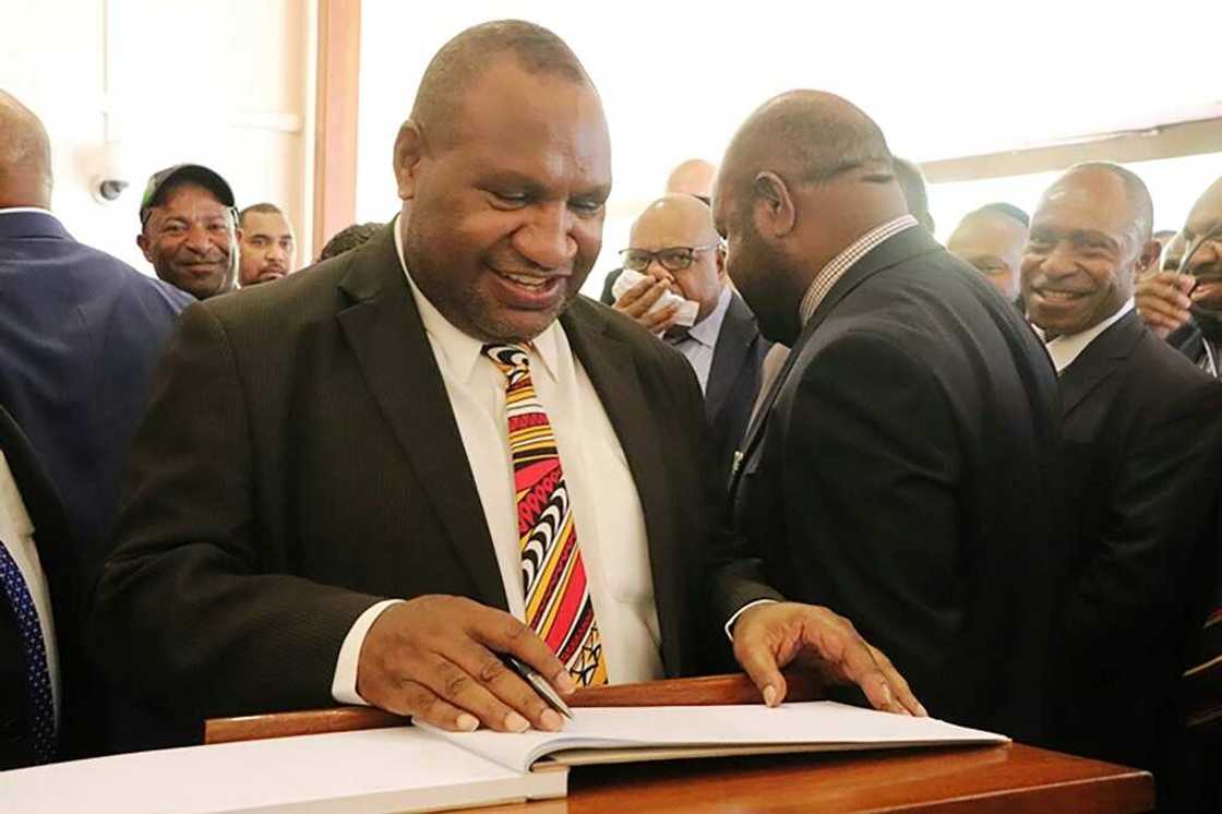 Papua New Guinea's Prime Minister James Marape has called for people to be "free to vote safely" Papua New Guinea's Prime Minister James Marape has called for people to be "free to vote safely"