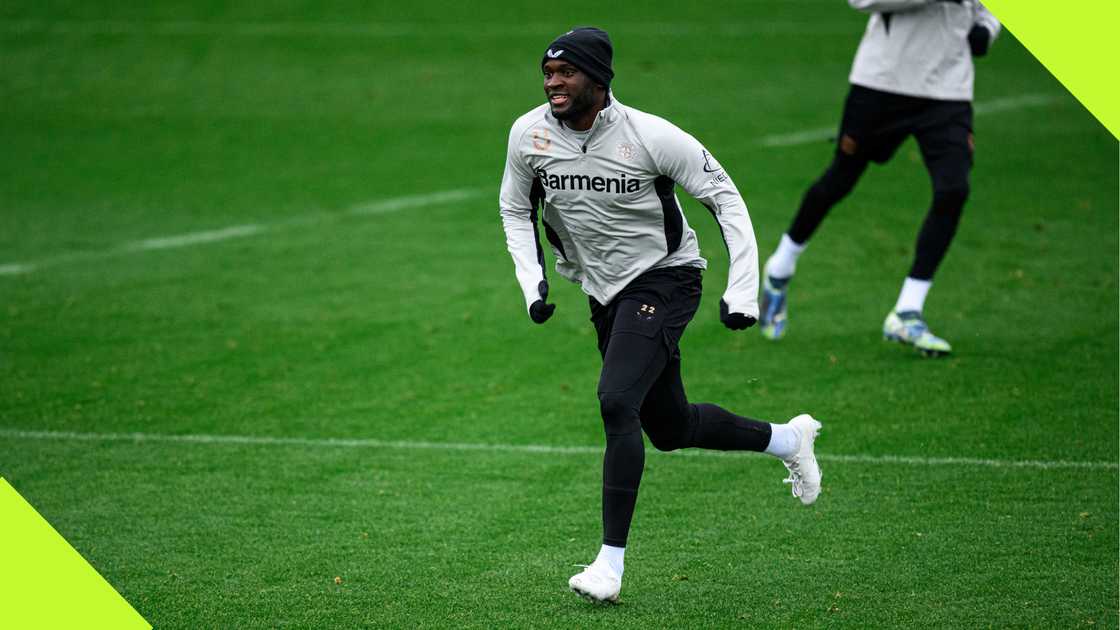 Victor Boniface, Bayer Leverkusen, Bay Arena, Leverkusen, Germany, Bundesliga. Victor Boniface, Bayer Leverkusen, Bay Arena, Leverkusen, Germany, Bundesliga.