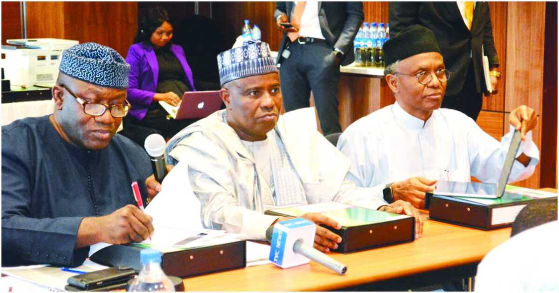 Governor Aminu Tambuwal, the Sokoto State Governor, former NGF chairman and ex-Ekiti state Governor, Kayode Fayemi, Nigeria Governors’ Forum