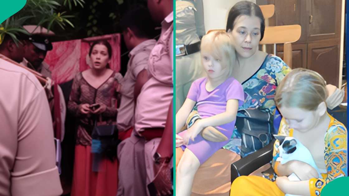 Video as woman is found residing in forest cave with her 2 children Video as woman is found residing in forest cave with her 2 children