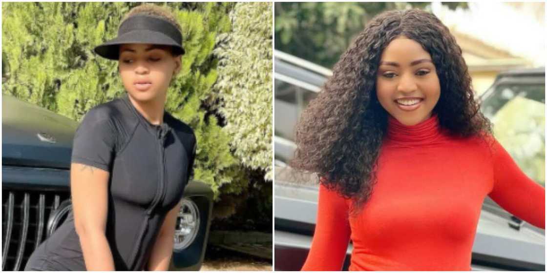 Regina Daniels flaunts figure in swimwear photos, Nigerians react Regina Daniels flaunts figure in swimwear photos, Nigerians react