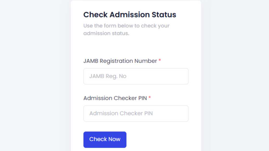 How to check admission status