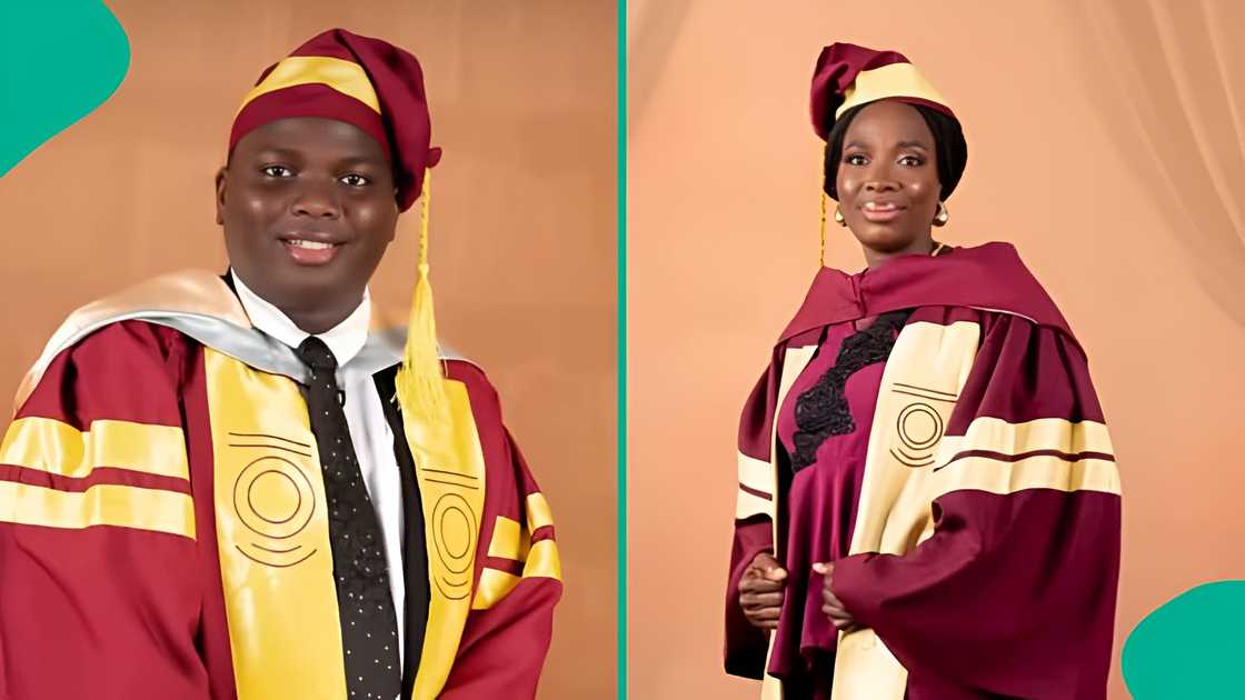 Mother and son graduate together from UNILAG, photos warm hearts Mother and son graduate together from UNILAG, photos warm hearts