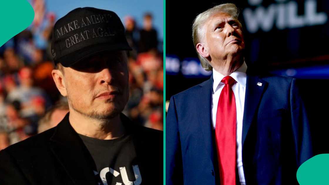 Elon Musk wearing his MAGA cap