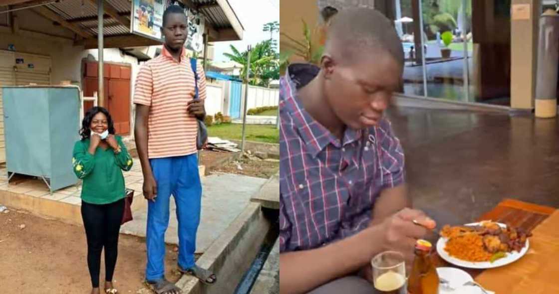 Charles Sogli: Boy Being Touted as Ghana's Tallest Man Receives Royalty Treatment in Plush Hotel Charles Sogli: Boy Being Touted as Ghana's Tallest Man Receives Royalty Treatment in Plush Hotel
