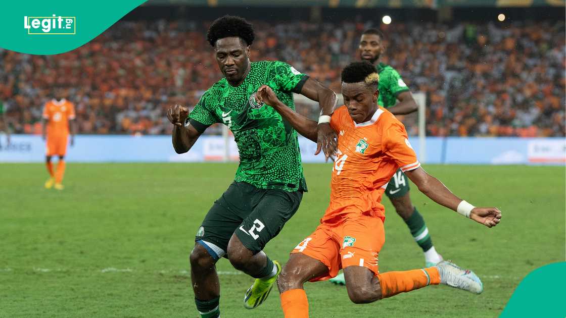 Ola Aina, Simon Adingra, Super Eagles, Nigeria, Ivory Coast, AFCON 2023. Ola Aina, Simon Adingra, Super Eagles, Nigeria, Ivory Coast, AFCON 2023.