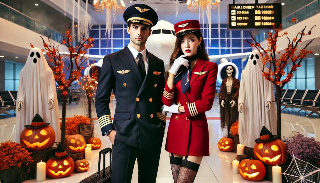 Pilot and Flight attendant Halloween costume Pilot and Flight attendant Halloween costume
